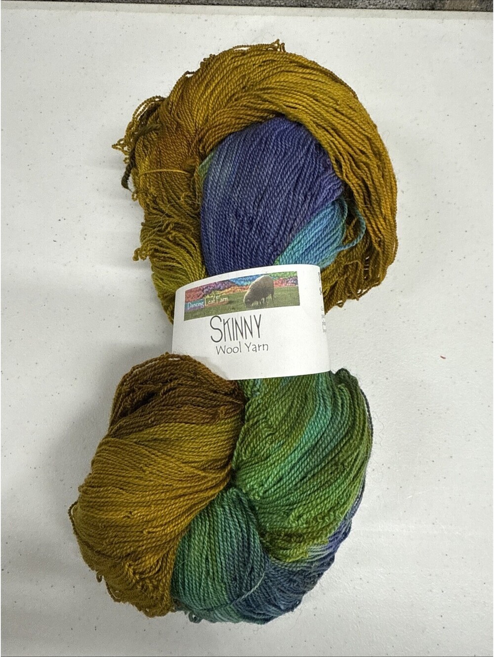 Dancing Leaf Farm Skinny Wool Yarn 1000 Yds Multicolor 1 Skein